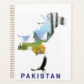 Affiche de voyage carte du Pakistan (Devant)