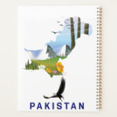 Affiche de voyage carte du Pakistan (Dos)