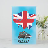 Affiche de voyage carte illustrée de Londres (Debout devant)