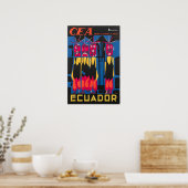 Affiche de voyage CEA d'art sud-américain Impressi (Cuisine)