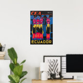 Affiche de voyage CEA d'art sud-américain Impressi (Bureau à domicile)