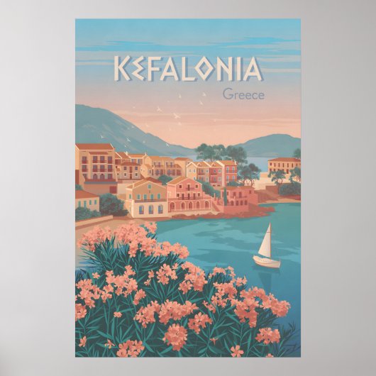 Affiche de voyage Céphalonie Grèce (Devant)