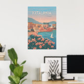 Affiche de voyage Céphalonie Grèce (Bureau à domicile)