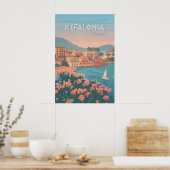 Affiche de voyage Céphalonie Grèce (Cuisine)