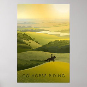 Affiche de voyage Cheval à cheval