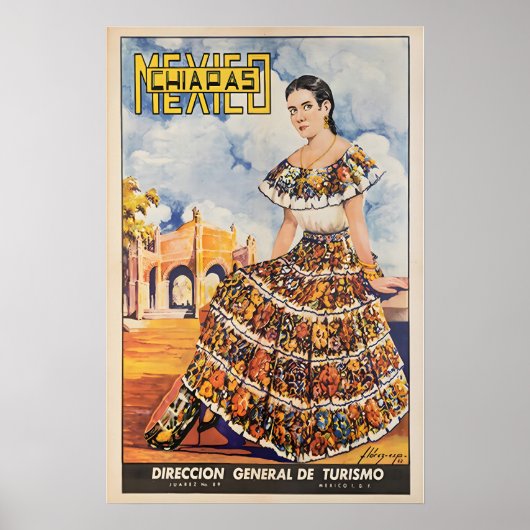 Affiche de voyage Chiapas Art Mexique Impression m (Devant)