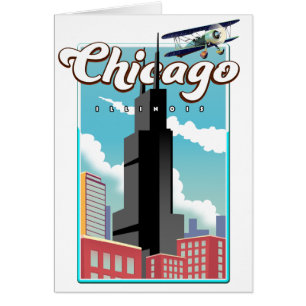 Affiche de voyage Chicago Illinois États-Unis