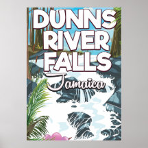 Affiche de voyage Chutes de la rivière Dunn Jamaïq
