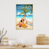 Affiche de voyage Cocoa Beach Floride Princess Roy (Cuisine)