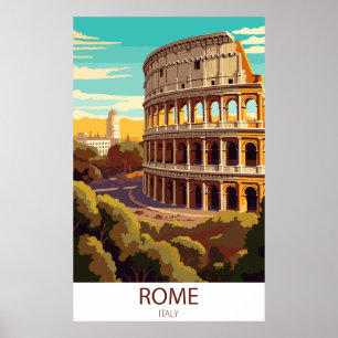 Affiche de voyage Colisée Rome Italie pour mur
