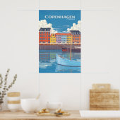 Affiche de voyage Copenhague Danemark (Cuisine)