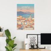 Affiche de voyage Corfou Grèce (Bureau à domicile)