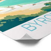 Affiche de voyage côtière de Byron Bay (Coin)