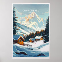 Affiche de voyage Courchevel France Courchevel Voy