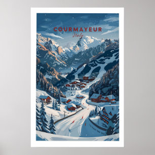 Affiche de voyage Courmayeur - Italie 1