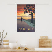 Affiche de voyage Course à pied (Cuisine)