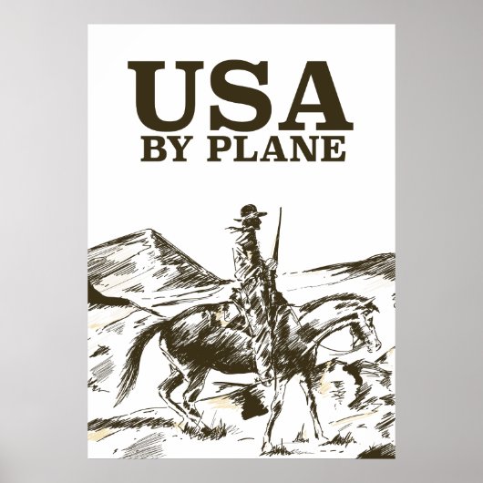 Affiche de voyage Cowboy USA (Devant)