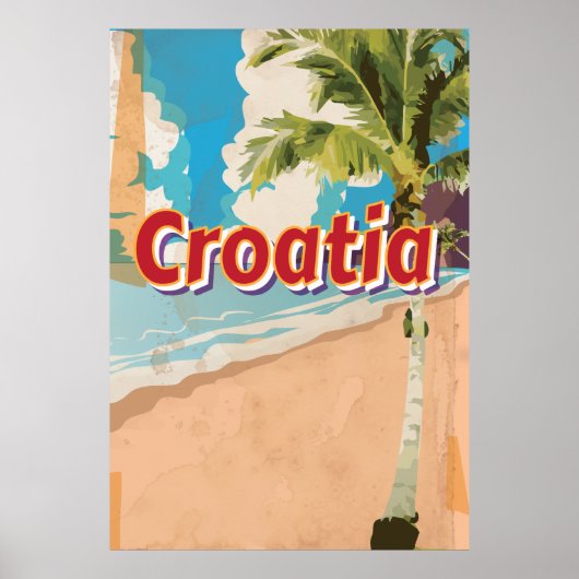 Affiche de voyage Croatie Vintage (Devant)
