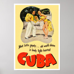 Affiche de voyage Cuba vintage