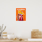 Affiche de voyage Cuba vintage (Cuisine)