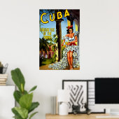 Affiche de voyage Cuba Vintage spéciale (Bureau à domicile)