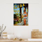 Affiche de voyage Cuba Vintage spéciale (Cuisine)