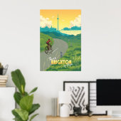 Affiche de voyage cycliste de Brighton (Bureau à domicile)