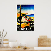 Affiche de voyage Danemark Art danois Impression d (Cuisine)