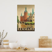 Affiche de voyage Danemark Rétro Impression d'art (Cuisine)