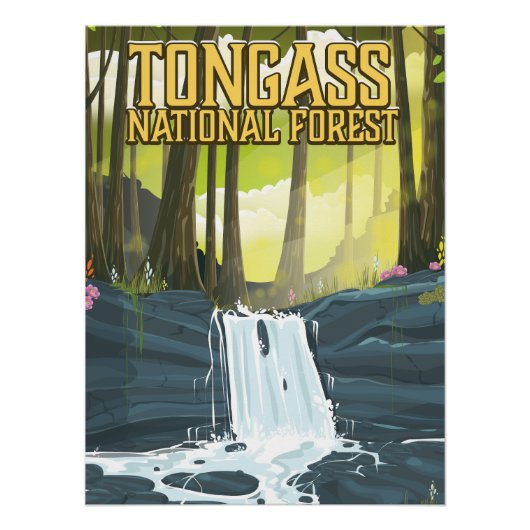 Affiche de voyage dans la forêt nationale de Tonga (Devant)