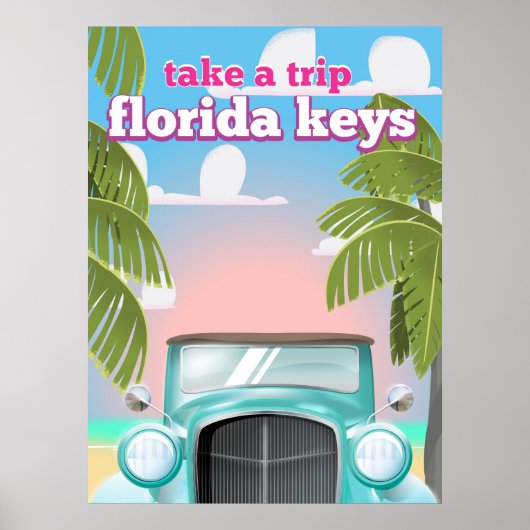 Affiche de voyage dans les Florida Keys (Devant)