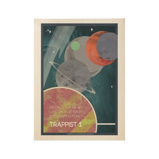 Affiche de voyage dans l'espace d'art déco du (Devant)