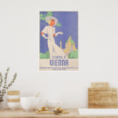 Affiche de voyage d'art autrichien impression Vien (Cuisine)