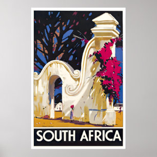 Affiche de voyage d'art d'Afrique du Sud Afrique v