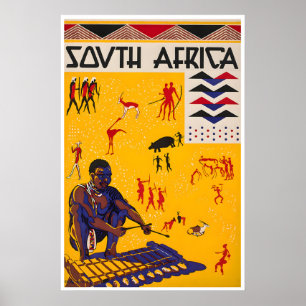 Affiche de voyage d'art d'Afrique du Sud Impressio