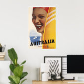 Affiche de voyage d'art de surf australien Austral (Bureau à domicile)