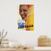 Affiche de voyage d'art de surf australien Austral (Cuisine)