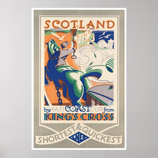 Affiche de voyage d'art d'Écosse Impression écossa (Devant)