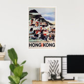Affiche de voyage d'art d'impression de Hong Kong  (Bureau à domicile)