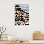 Affiche de voyage d'art d'impression de Hong Kong  (Cuisine)