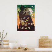 Affiche de voyage d'art marocain Impression Morocc (Cuisine)