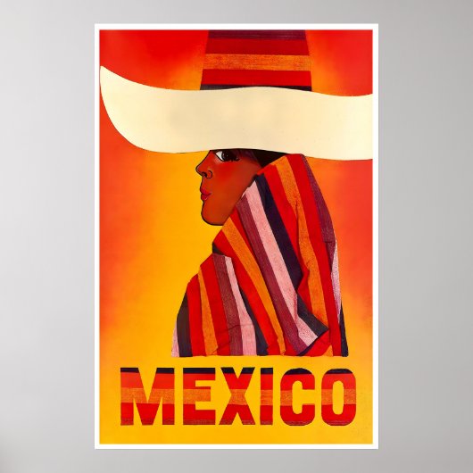 Affiche de voyage d'art mexicain Impression du Mex (Devant)