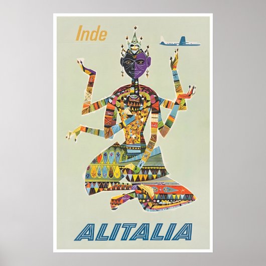 Affiche de voyage d'art mural d'Inde Impression ré (Devant)