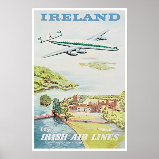 Affiche de voyage d'art mural d'Irlande Impression (Devant)