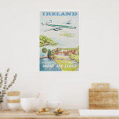 Affiche de voyage d'art mural d'Irlande Impression (Cuisine)