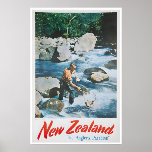 Affiche de voyage d'art néo-zélandais Impression d (Devant)