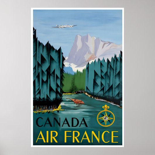 Affiche de voyage d'art vintage Canada Impression (Devant)