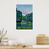 Affiche de voyage d'art vintage Canada Impression (Cuisine)