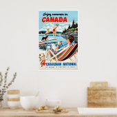 Affiche de voyage d'art vintage d'été Canada Canad (Cuisine)