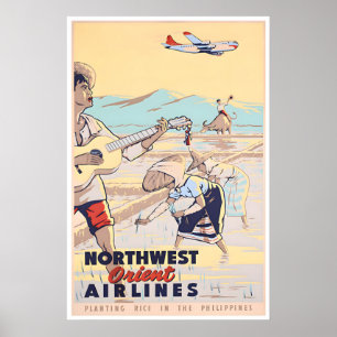 Affiche de voyage d'art vintage philippin Filipino